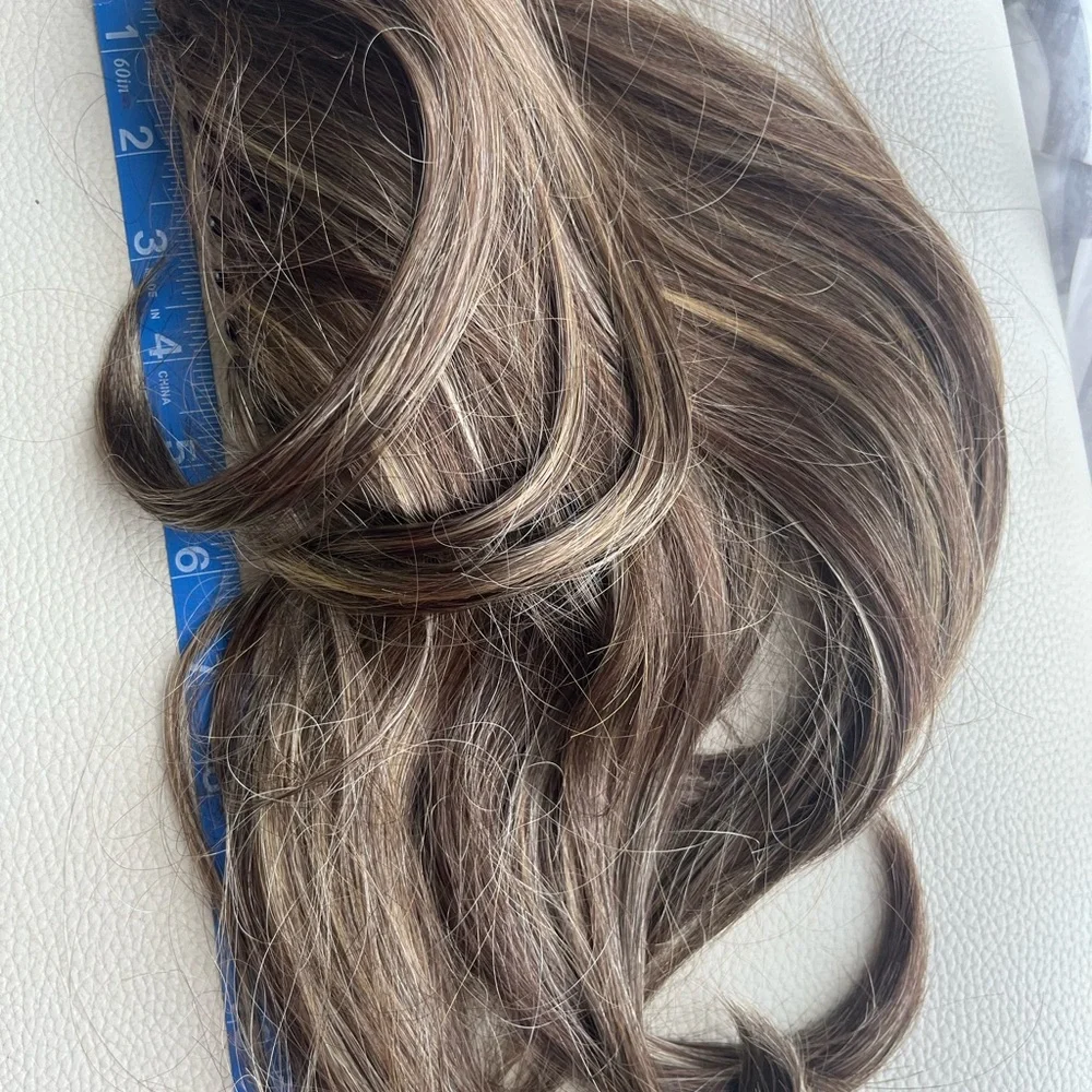 Putting Claw Clip Light Brown with highlights 16” Hair Extension- New